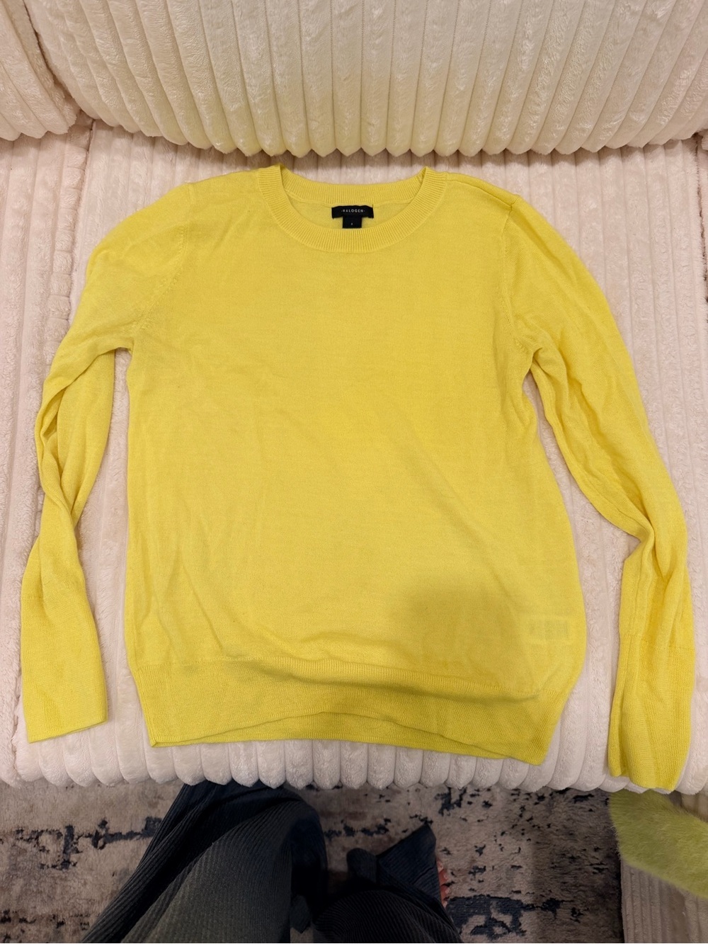 Halogen Women’s Yellow Crewneck Sweater